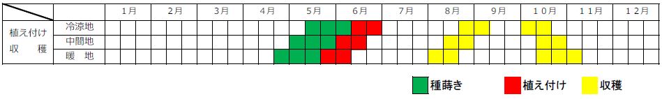 四角豆栽培カレンダー